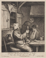 KG 03229
<br/>
Drinkende en rokende man in een herberg
<br/>
<em>Suyderhoef, Jonas (ca. 1613-1686)</em>